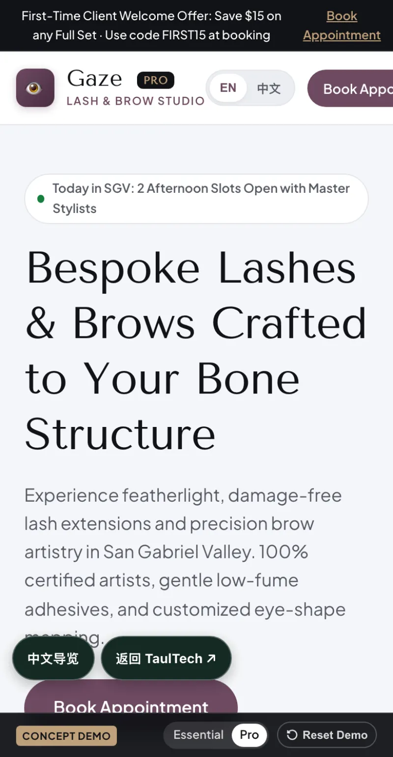 Lashes & beauty Demo