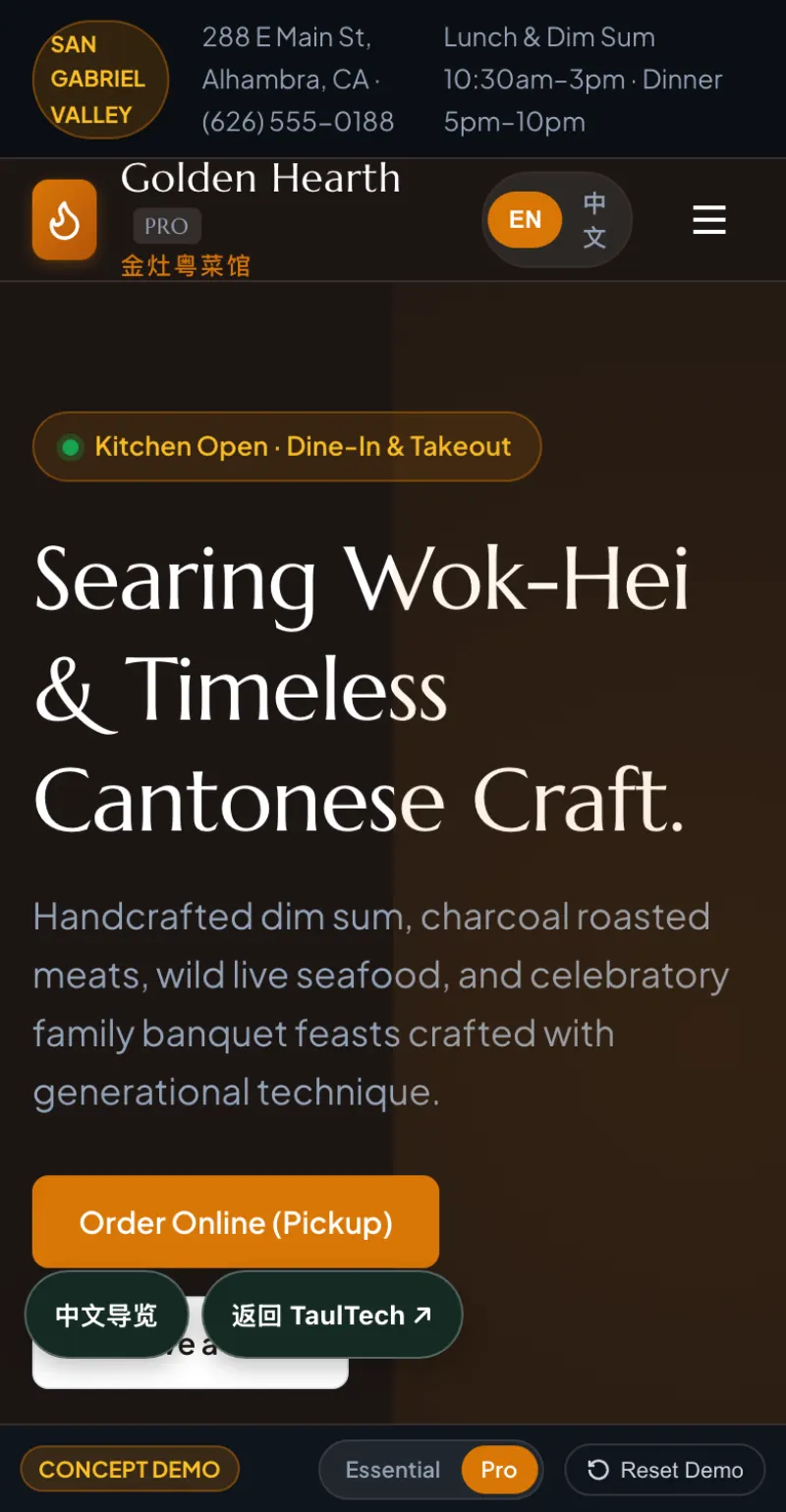 Restaurants & cafés Demo