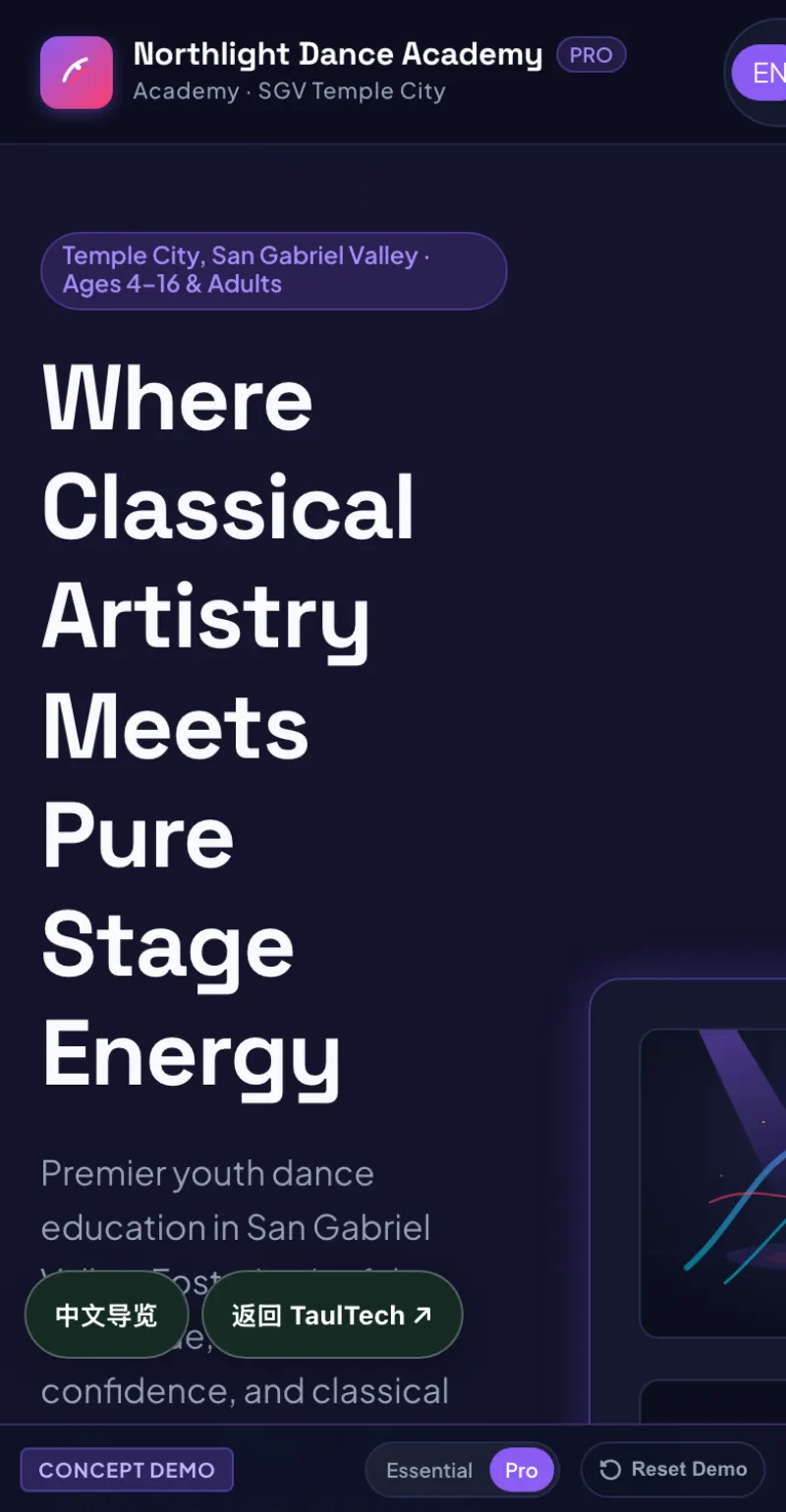 Dance & classes Demo