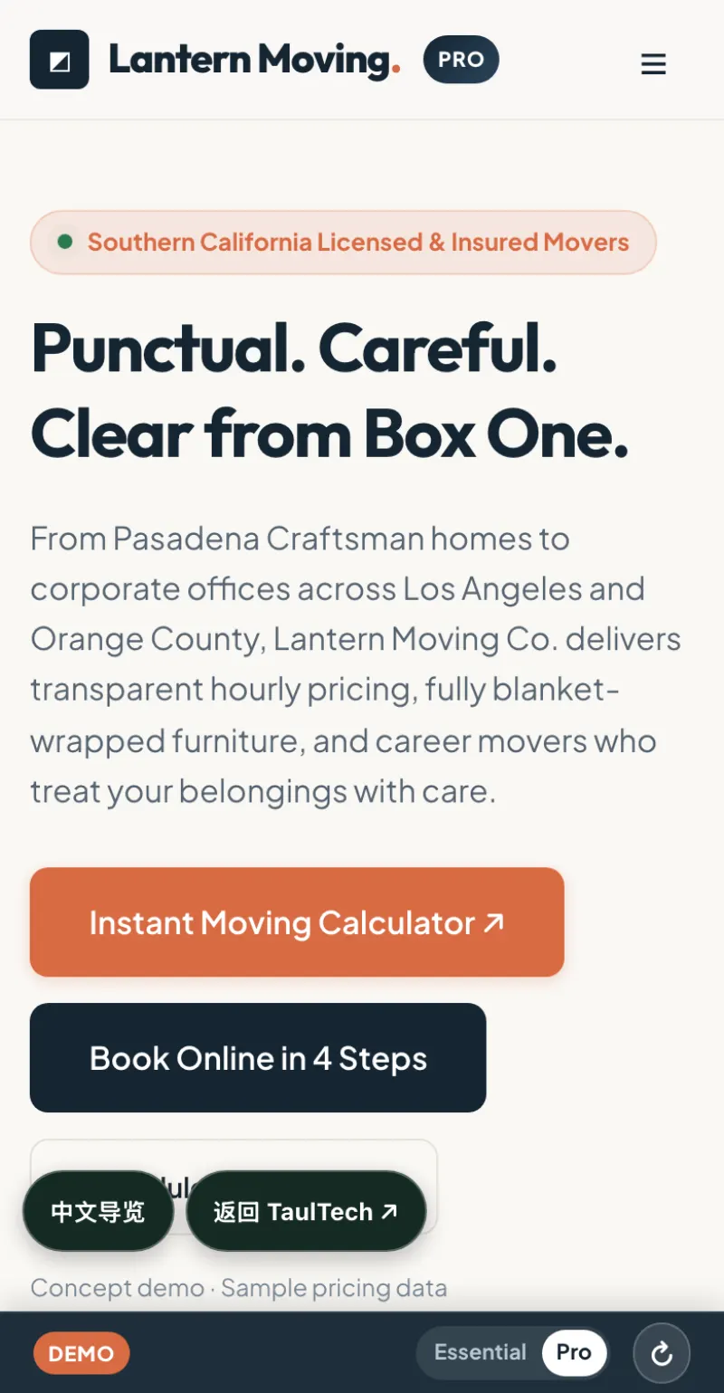Moving services Demo