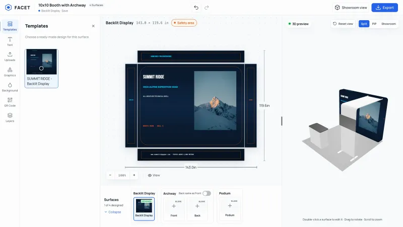 Facet 3D Booth Designer